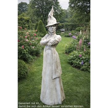 Preview: Steinguss-Hexe „MEDEA“ – Mystische XXL-Gartenskulptur von Fiona Scott